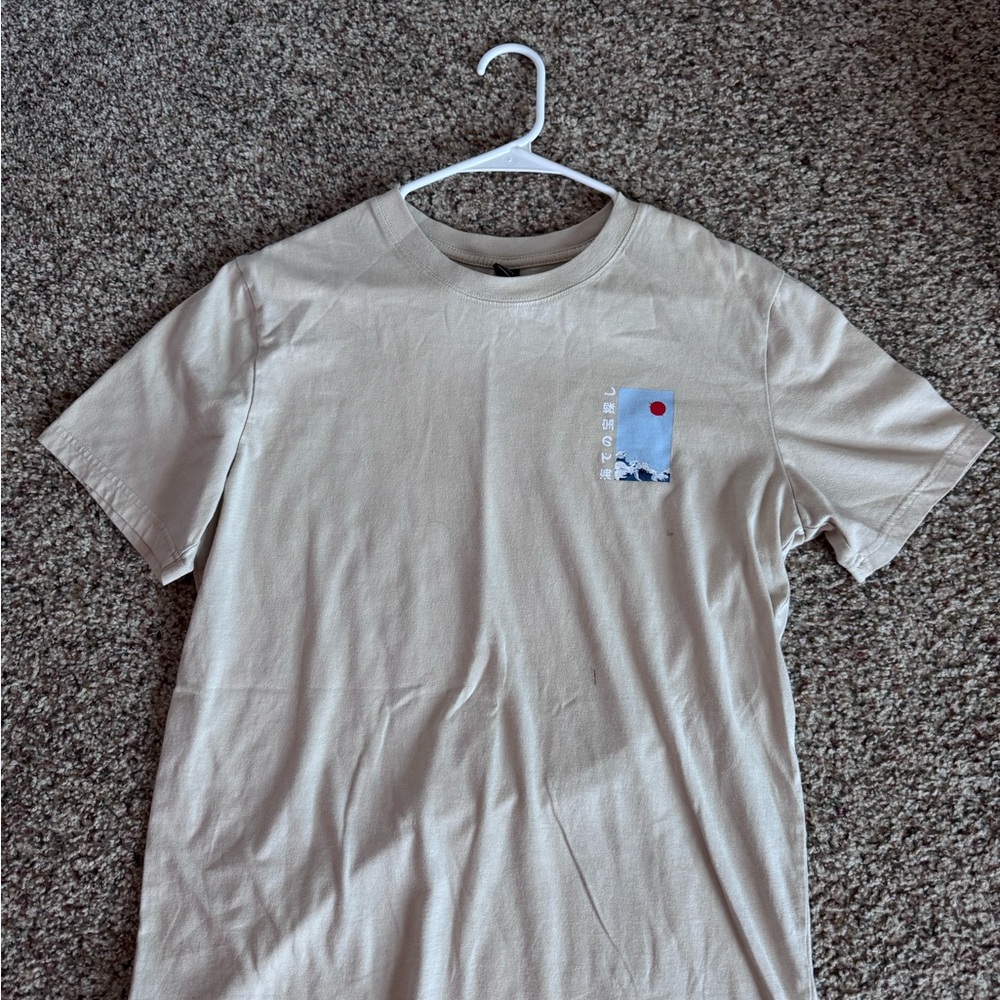 Men's Beige Graphic T-Shirt